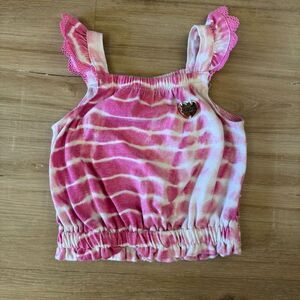 Juicy Couture Baby Pink And White Stripped Top Size 24 Months Shirt Tank Top
